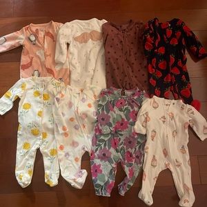 Carter’s Size 6M Set Of 8 Fleece And Cotton